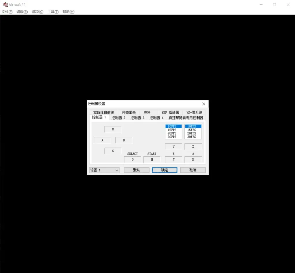 VirtuaNES 0.97 汉化版实机截图：设置游戏按键